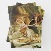 Sprichwort Unsere Gebete, Suspense Charles Burton  Geschenkpapier Set (Beispiel)