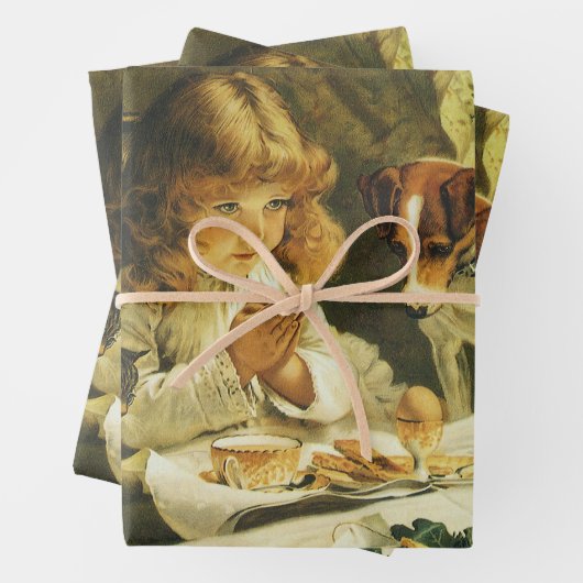 Sprichwort Unsere Gebete, Suspense Charles Burton Geschenkpapier Set (Beispiel)