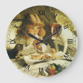 Sprichwort Unsere Gebete, Suspense Charles Burton  Große Wanduhr (Vorderseite)