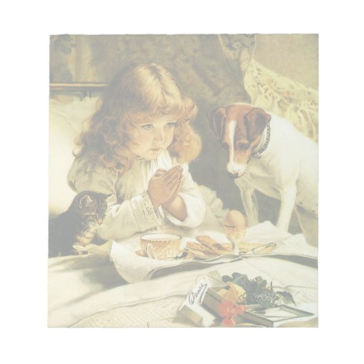 Sprichwort Unsere Gebete, Suspense Charles Burton Notizblock (Vorderseite)