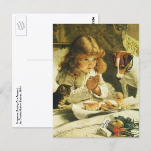 Sprichwort Unsere Gebete, Suspense Charles Burton  Postkarte