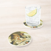 Sprichwort Unsere Gebete, Suspense Charles Burton Sandstein Untersetzer (Seite)