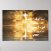 Sprichwort vergiss, was dich an Inspiration verlet Poster (Vorne)