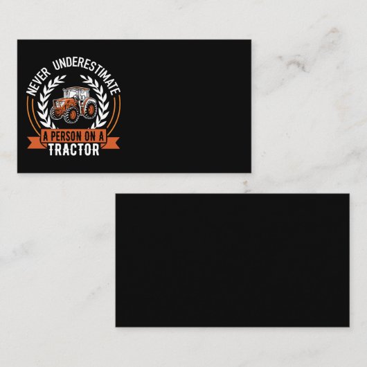 Sprichwort-Visitenkarten für Traktoren Visitenkarte (Vorne/Hinten)