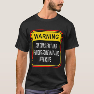 Sprichwort Warning enthält Fakten Offensive Frauen T-Shirt