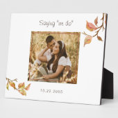 Sprichwort "We do" Dated Foto Hochzeit Fotoplatte (Seite)