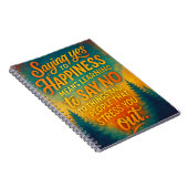 Sprichwort Yes to Happiness - Motivierend Notebook Notizblock (Rechte Seite)