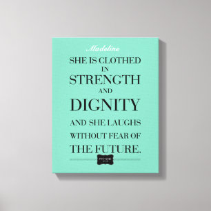 Sprichwort-Zitat-individueller Name eingewickelte Leinwanddruck