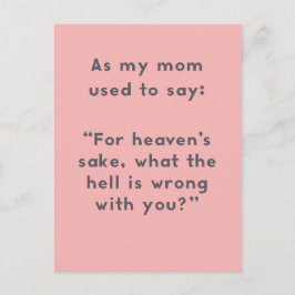 Sprichworte der Mama: Was ist falsch an deinem Spa Postkarte