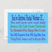 Sprichworte und Geschenke für Postbenutzer Postkarte (Vorne/Hinten)