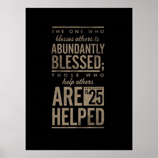 Sprichwörter 11:25 poster (Vorne)