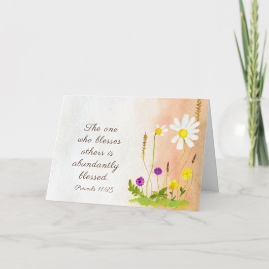 Sprichwörter 11:25 Wer andere segnet, ist gesegnet Karte (Vorderseite)
