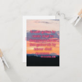 Sprichwörter 13:11 KJV Bible Verse Pic Flat Gruß Karte (Vorderseite/Rückseite Beispiel)