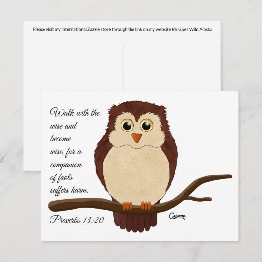 Sprichwörter 13:20 - Postkarte (Vorne/Hinten)