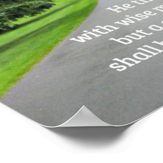 Sprichwörter 13:20 Wer mit den Weisen geht Poster (Ecke)