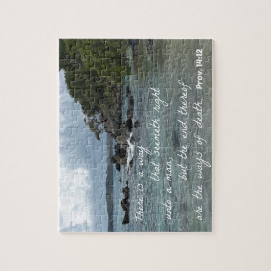 Sprichwörter 14:12 Es gibt einen Weg, der richtig  Puzzle (Vertikal)