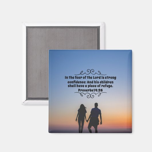 Sprichwörter 14:26 :)2 Magnet (Vorderseite/Rückseite)