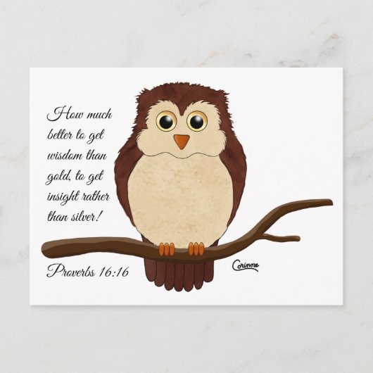 Sprichwörter 16:16 - Postkarte (Vorderseite)