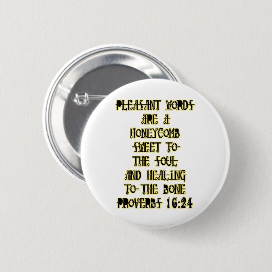 Sprichwörter 16:24 button (Vorne & Hinten)