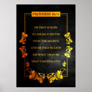 Sprichwörter 16:32 Verse Poster