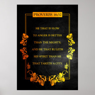 Sprichwörter 16:32 Verse Poster