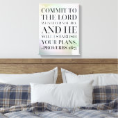 Sprichwörter 16:3 Bibelangebot Leinwanddruck (Insitu (Schlafzimmer))