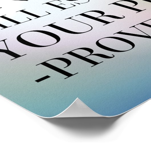 Sprichwörter 16:3 Bibelangebot Poster (Ecke)