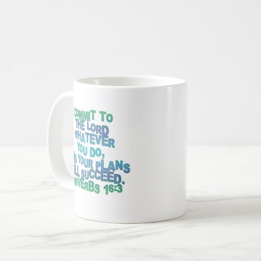 Sprichwörter 16:3 kaffeetasse (Vorderseite Links)