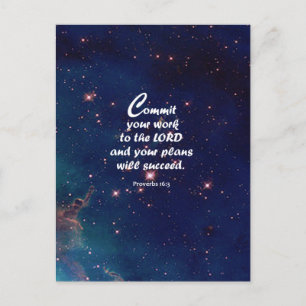 Sprichwörter 16:3 postkarte