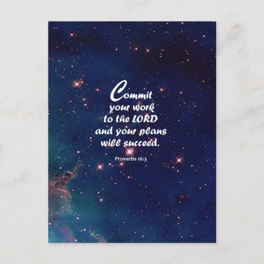 Sprichwörter 16:3 postkarte (Vorderseite)