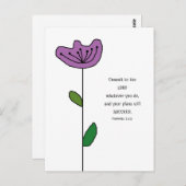 Sprichwörter 16:3 Schrift Postkarte (Vorne/Hinten)