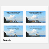 Sprichwörter 16:3 Verpflichtet dem Herrn, was imme Rechteckiger Aufkleber (Blatt)