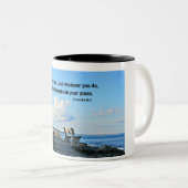 Sprichwörter 16:3 Verpflichtet dem Herrn, was imme Zweifarbige Tasse (VorderseiteRechts)