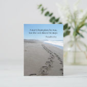 Sprichwörter 16:9 Gesegnete Schritte Postkarte (Stehend Vorderseite)