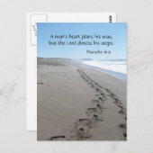 Sprichwörter 16:9 Gesegnete Schritte Postkarte (Vorne/Hinten)