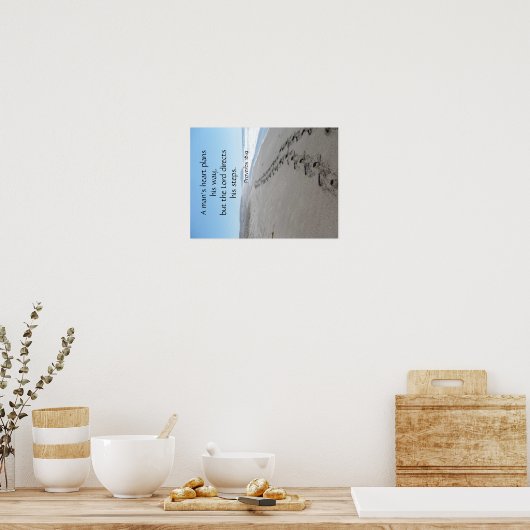 Sprichwörter 16:9 Gesegnetes Steps-Poster Poster (Küche)