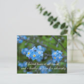 Sprichwörter 17:17 Vergessen-Me-Nicht Postkarte (Stehend Vorderseite)