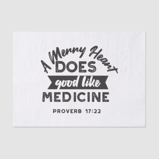 Sprichwörter 17:22 "A Merry Heart" Inspirational V Seidenpapier (Vorderseite)