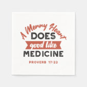 Sprichwörter 17:22 "A Merry Heart" Inspirational V Serviette (Vorderseite)