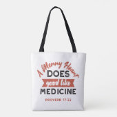 Sprichwörter 17:22 "A Merry Heart" Inspirational V Tasche (Rückseite)