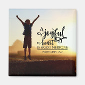 Sprichwörter 17:22 Ein fröhliches Herz ist gute Me Magnet (Vorne)