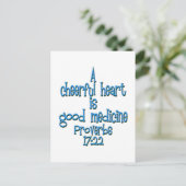 Sprichwörter 17:22 postkarte (Stehend Vorderseite)