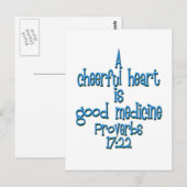 Sprichwörter 17:22 postkarte (Vorne/Hinten)