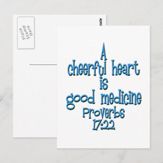 Sprichwörter 17:22 postkarte (Vorne/Hinten)