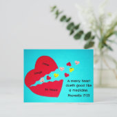 Sprichwörter 17:22 postkarte (Stehend Vorderseite)