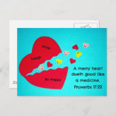 Sprichwörter 17:22 postkarte (Vorne/Hinten)