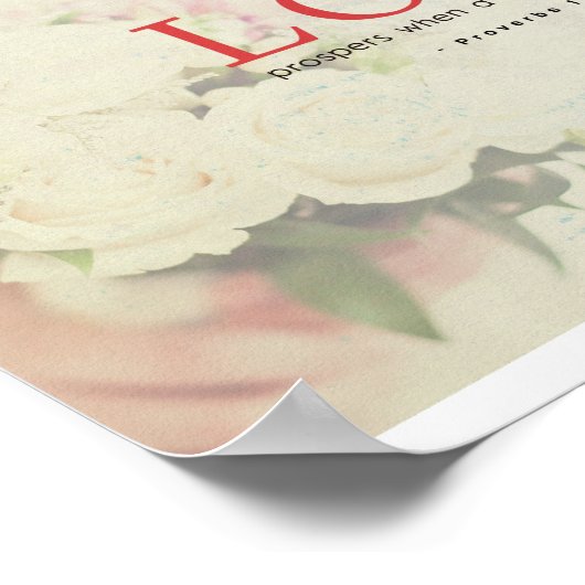 Sprichwörter 17:9 - Liebe gedeiht Poster (Ecke)