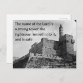 Sprichwörter 18:10 auf einem alten Foto Jerusalems Postkarte (Vorne/Hinten)