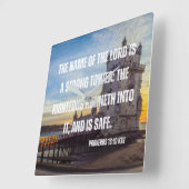 Sprichwörter 18:10 Uhr "Bible Verse Square Wall Cl (Winkel)