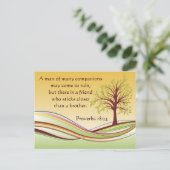 Sprichwörter 18:24 postkarte (Stehend Vorderseite)